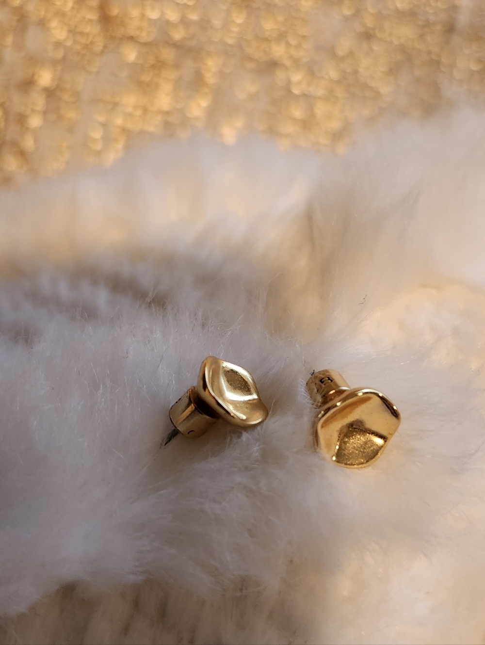 Jenny Bird Gold Disc Stud Earrings